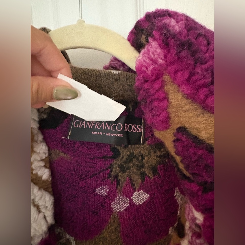 Floral Wool Blend Coat - Picture 2 of 7